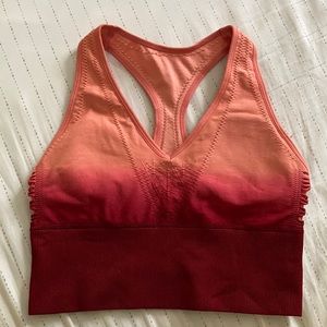Pink Sport Long-Line Ombre Sports Bra